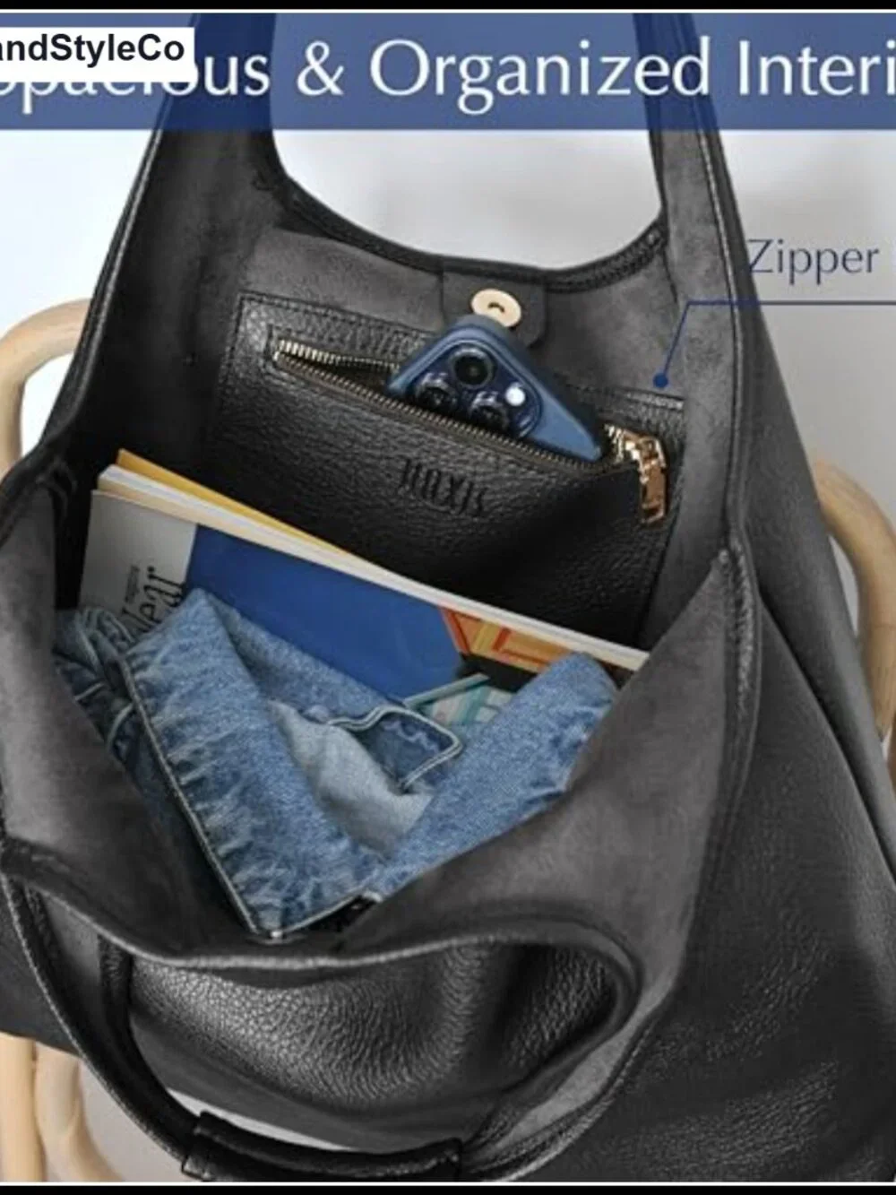 Oversized Slouchy Hobo Bag Soft Vegan Leather Tote Shopping Weekender Work